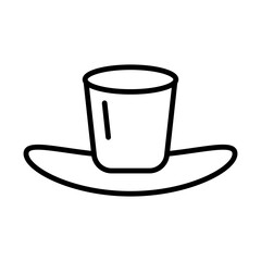 Top hat line icon