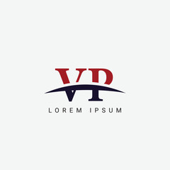 Alphabet VP PV letter modern monogram style logo vector element
