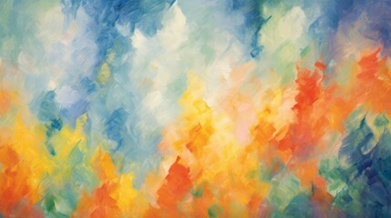 An impressionist painting with vibrant brushstrokes - obrazy, fototapety, plakaty