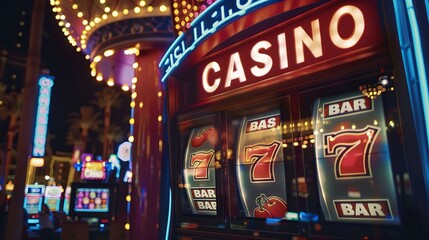 casino slot machines - obrazy, fototapety, plakaty