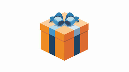 Vector illustration of gift box with a combination of