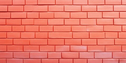 Coral majorelle shiny clean metro brick wall background pattern with copy space for design blank 