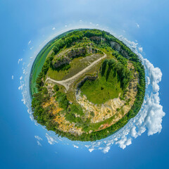 Geopark Ries - Blick in den Erlebnis-Steinbruch Lindle bei Holheim nahe Nördlingen