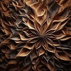 Brown abstract dark design majestic beautiful paper texture background 3d art