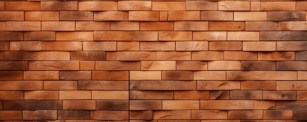 Brown majorelle shiny clean metro brick wall background pattern with copy space for design blank