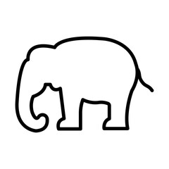 elephant line icon