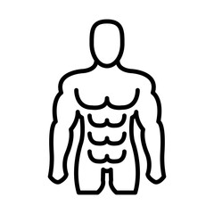 Muscle man line icon