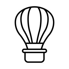 hot air balloon line icon