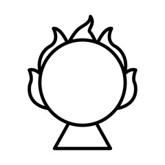 Ring of fire line icon