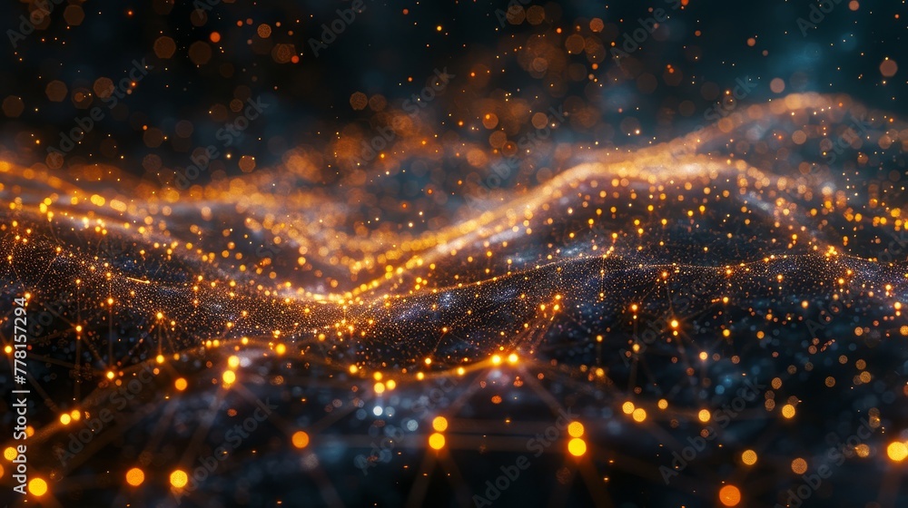 Poster illustrate a web of glowing, interconnected nodes floating in space