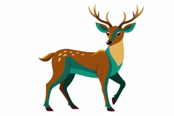Foto op Plexiglas deer vector illustration  © Jutish