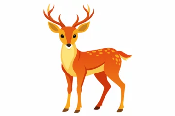 Gordijnen deer vector illustration  © Jutish