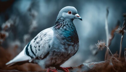 post pigeon, pigeon in a park, pigeon closeup macro shot, pigeon wallpaper