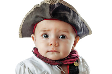 A Baby in pirate outfit