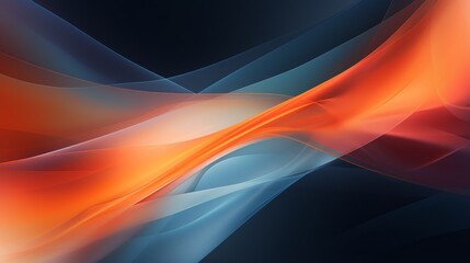 A close up of an orange and blue abstract background - obrazy, fototapety, plakaty