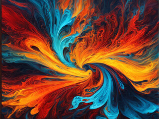 Vivid Flame Fractal Motion