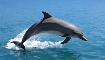 A-Dolphin-With-Its-Tail-Splashing-In-The-Water- 2
