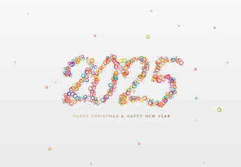 Happy new year 2025. vector illustration