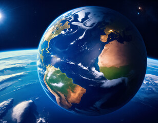 Fototapeta premium .Planet Earth, view from space.