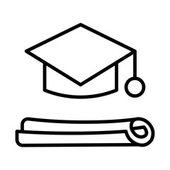 Diploma line icon