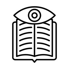 Educational vision line icon