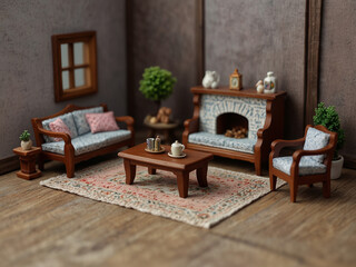 miniature doll house furniture