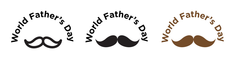 Icon of Family Love for World Fathers Day with Child Embracing Father