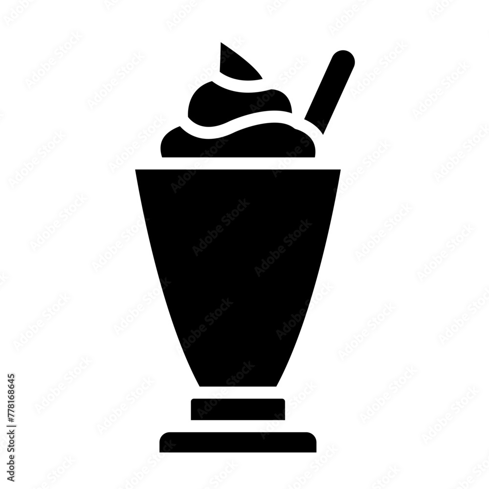 Poster Sundae glyph icon