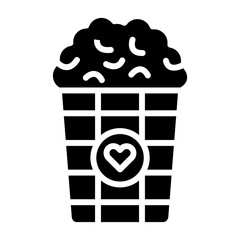 Popcorn glyph icon