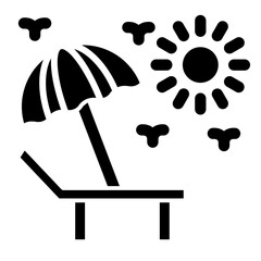 Beach glyph icon
