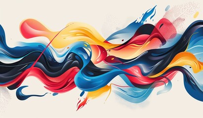 Abstract multicolored background with dynamic waves. The concept of design and creativity.