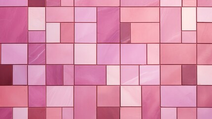 A mosaic tile pink background with geometric shapes