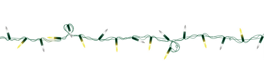 Christmas decorative light garlands. New Year's decor. Realistic Xmas holiday decoration. vector illustration