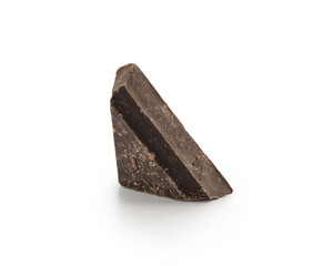 dark chocolate chunk isolated on white background - 778171630