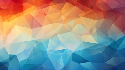 Obraz premium A vibrant and geometric abstract background with colorful triangles