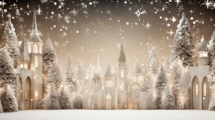 Fototapeta premium Magic of christmas through enchanting backdrop