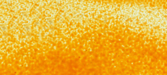 Glass with orange spray paint, copy space, banner