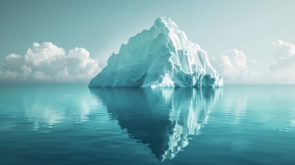 A minimalist design featuring a polar iceberg with plenty of empty space for text advertising