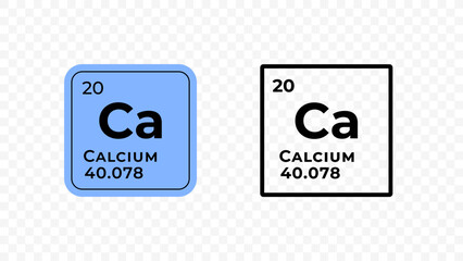 Calcium, chemical element of the periodic table vector design