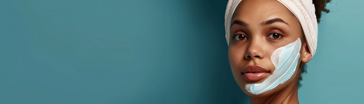 Design an advertisement with copy space showcasing the benefits of using Adapalene, Clindamycin, and Tetracycline in skincare