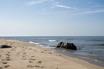 calm on the Baltic Sea - sky and sand