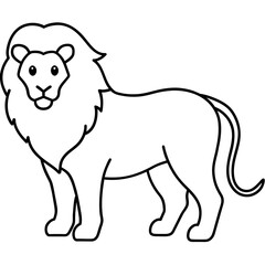 lion background vector illustration