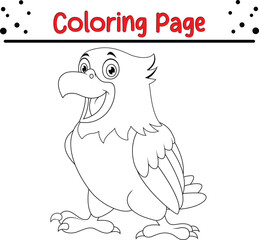 cute Eagle coloring page for kids. bird coloring book