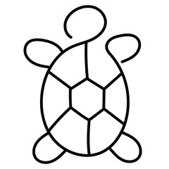 Fototapeta premium Support habitat rehabilitation efforts with the turtle icon, symbolizing initiatives to restore nesting grounds and aquatic ecosystems for turtle populations. Editable Stroke Icon.