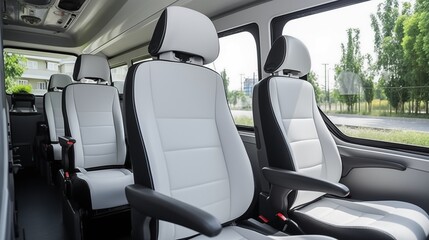The interior of the tour car features adjustable seats, enhancing comfort and ensuring passengers enjoy a pleasant and customizable travel experience.
