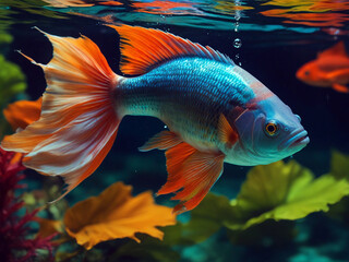goldfish in aquarium