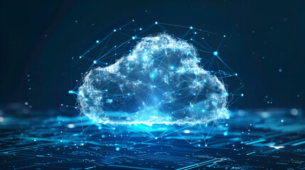 Digital Cloud  Cloud Computing  Abstract Background ,Big data transfer on Cloud internet network. Futuristic technology background