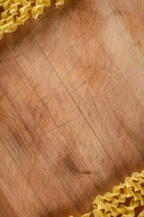 Pasta Perfection: Captivating 4K Ultra HD Picture of Pasta Arrangement on Wooden Board