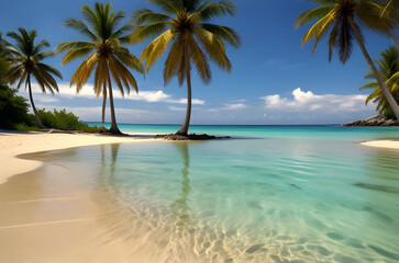 Fototapeta premium tropical_Paradise_Palm_trees