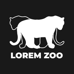 Logo. Tigers on an isolated background. Vector illustration